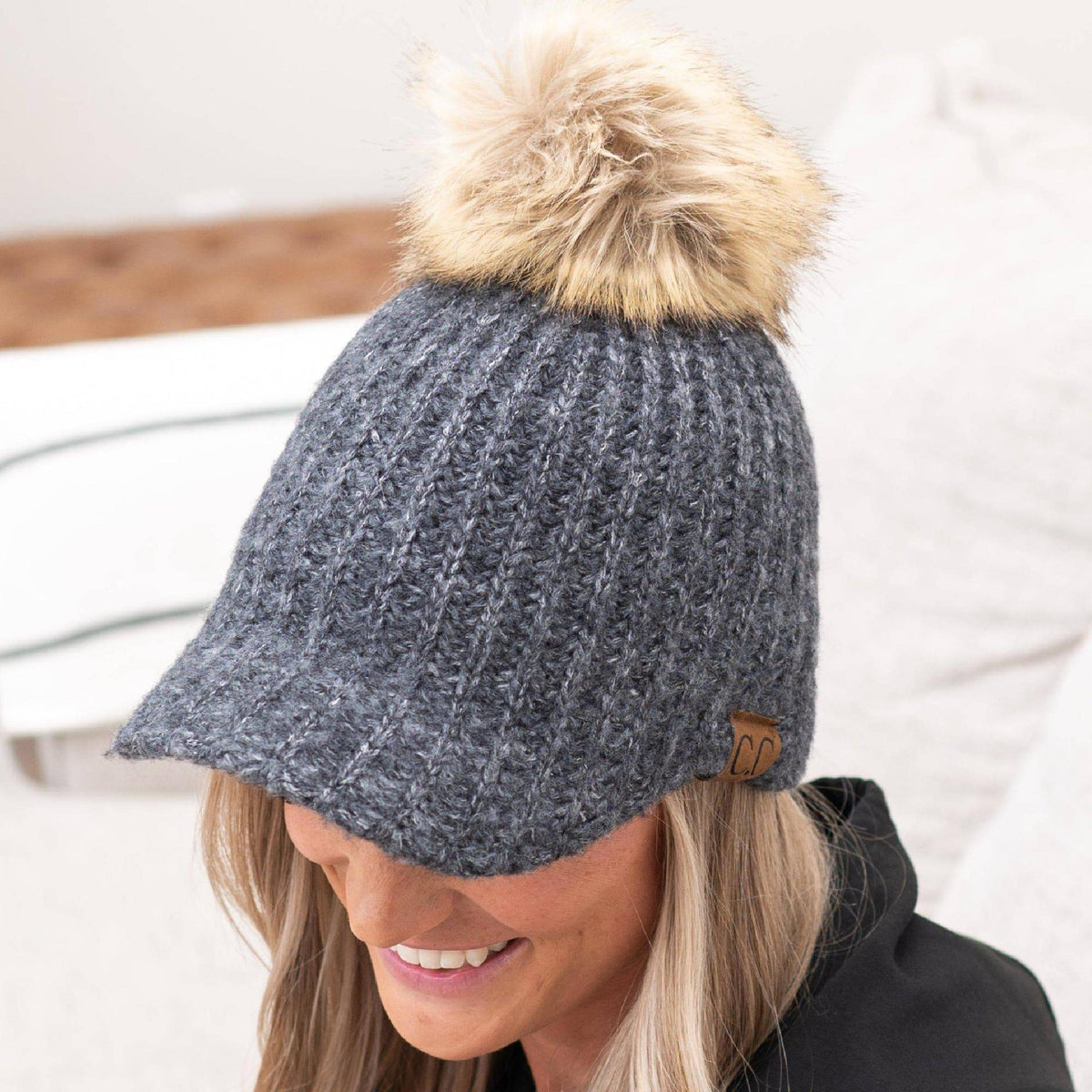 CC Kid and Adult Sizes Winter Knitted Ball Cap Beanie - Truly Contagious