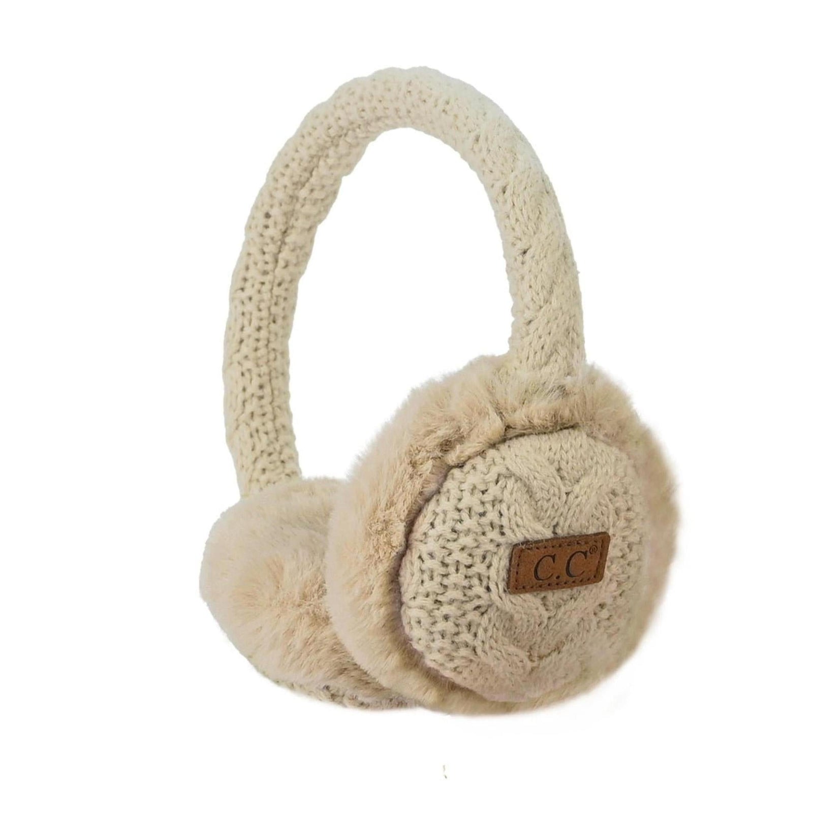 C.C Kids Cable Knit Earmuffs - Cozy Comfort for Winter Adventures - Truly Contagious