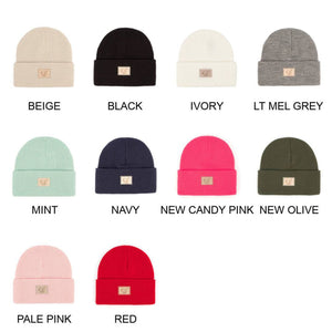 CC Kids Classic Unisex Ribbed Beanies Hats - Truly Contagious