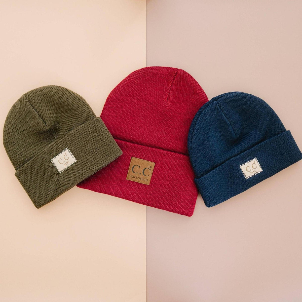 CC Kids Classic Unisex Ribbed Beanies Hats - Truly Contagious