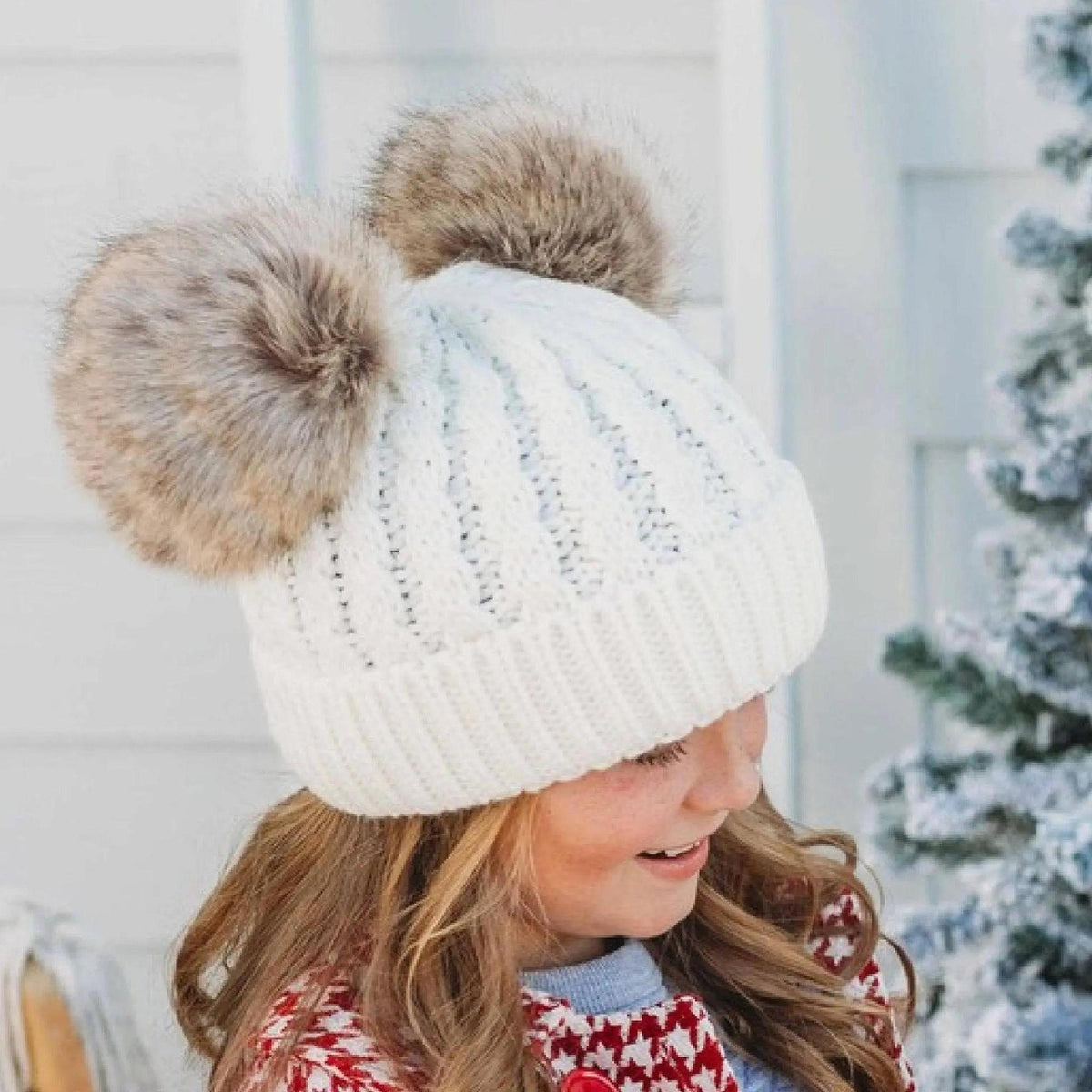 CC Kids Double Pom Beanies Hats - Truly Contagious