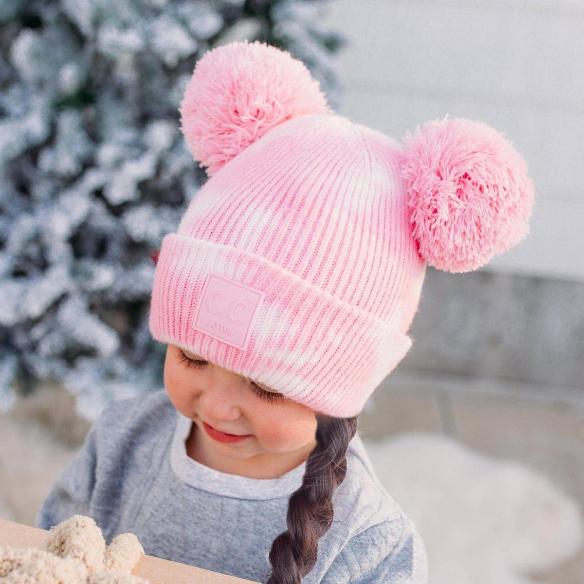 CC Kids Pom Pom Tie - Dye Beanies Hats - Truly Contagious