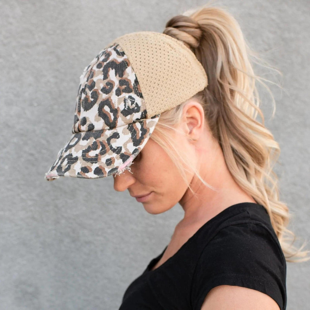 CC Leopard Women Hats Extremely Comfy Fit Ponytail Cap - Truly Contagious