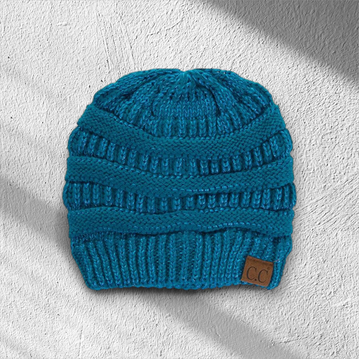 C.C® Metallic Cable - Knit Beanie - Unisex Shimmer Winter Hat, Soft Acrylic, One Size - Truly Contagious