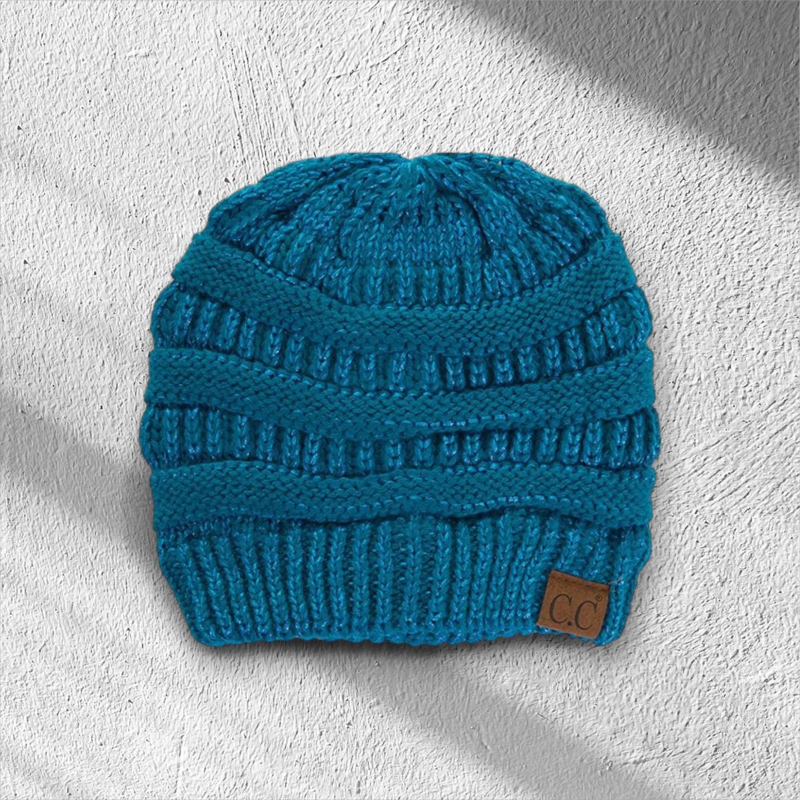 C.C® Metallic Cable - Knit Beanie - Unisex Shimmer Winter Hat, Soft Acrylic, One Size - Truly Contagious