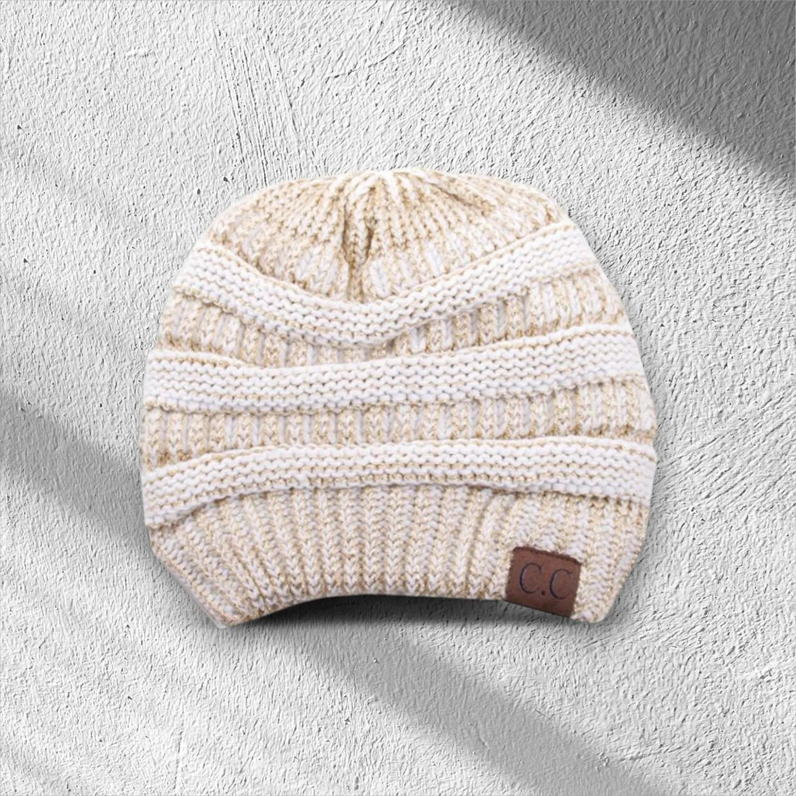 C.C® Metallic Cable - Knit Beanie - Unisex Shimmer Winter Hat, Soft Acrylic, One Size - Truly Contagious