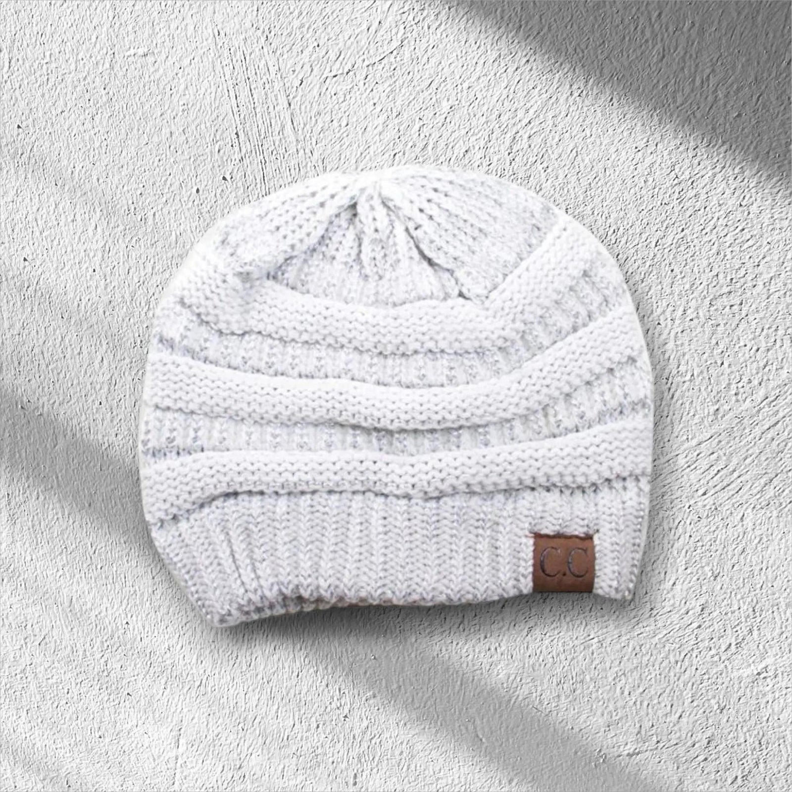 C.C® Metallic Cable - Knit Beanie - Unisex Shimmer Winter Hat, Soft Acrylic, One Size - Truly Contagious