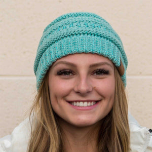 C.C® Metallic Cable - Knit Beanie – Unisex Shimmer Winter Hat, Soft Acrylic, One Size - Truly Contagious