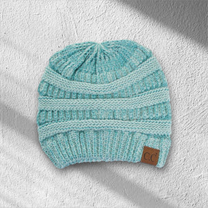 C.C® Metallic Cable - Knit Beanie – Unisex Shimmer Winter Hat, Soft Acrylic, One Size - Truly Contagious