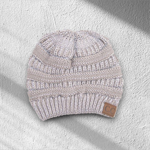 C.C® Metallic Cable - Knit Beanie – Unisex Shimmer Winter Hat, Soft Acrylic, One Size - Truly Contagious