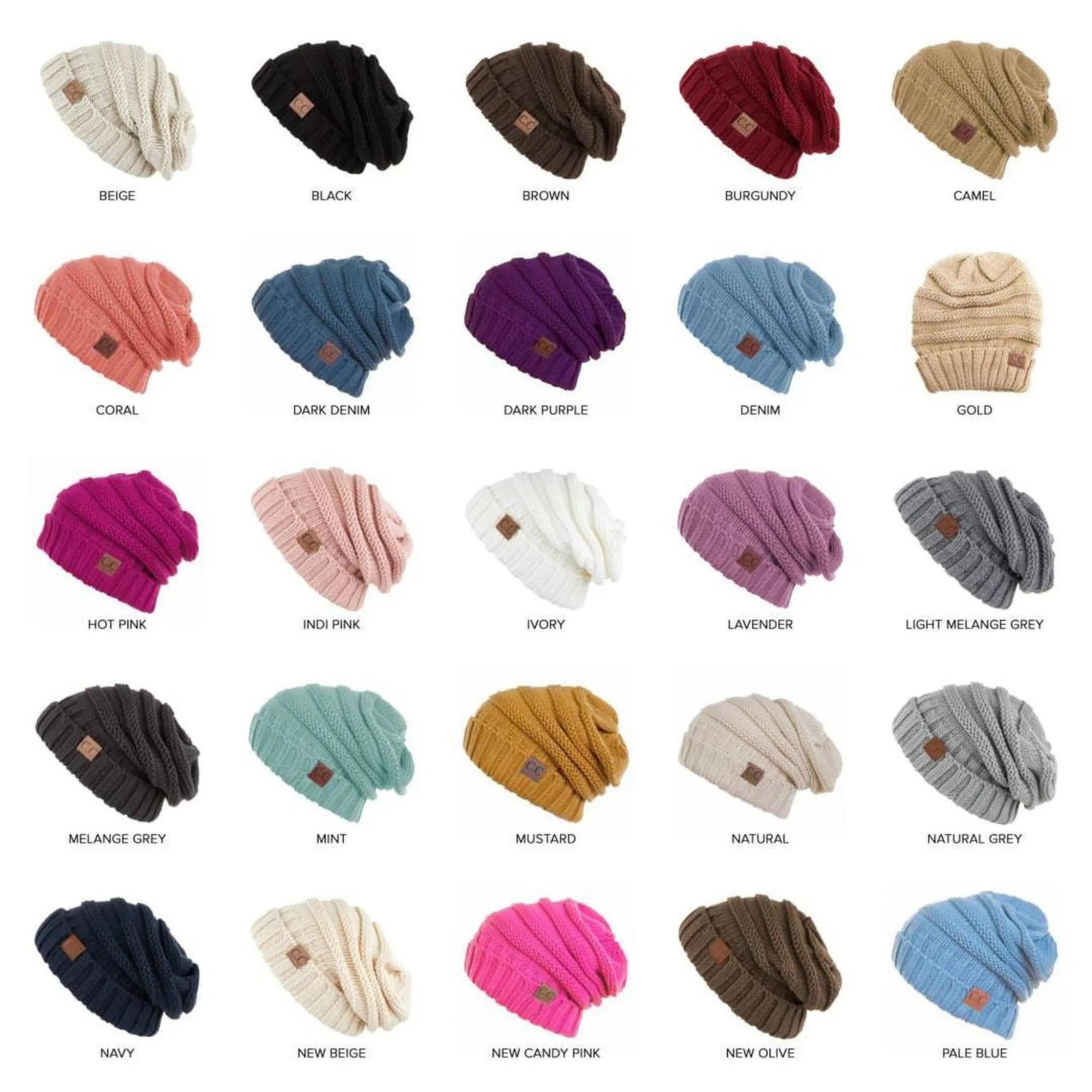 CC Minimalist Slouch Beanies Hats - Truly Contagious