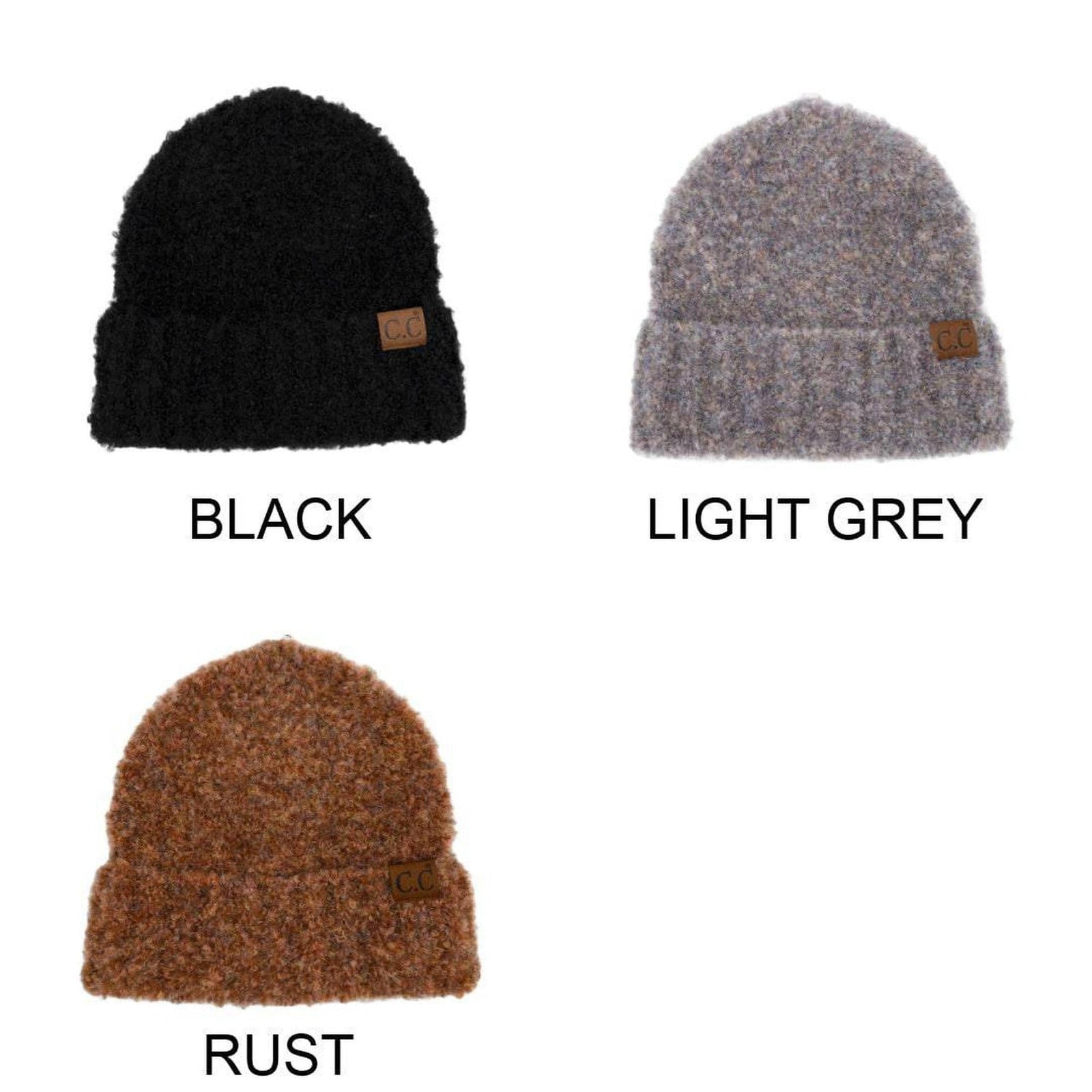 CC Mixed Boucle Cuff Beanie - Truly Contagious