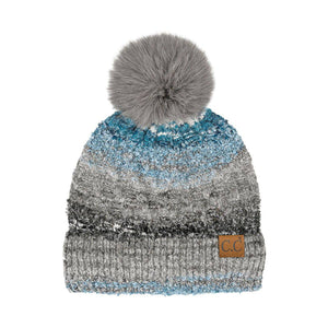 CC Multi Color Space Dye Pom Beanie - Truly Contagious
