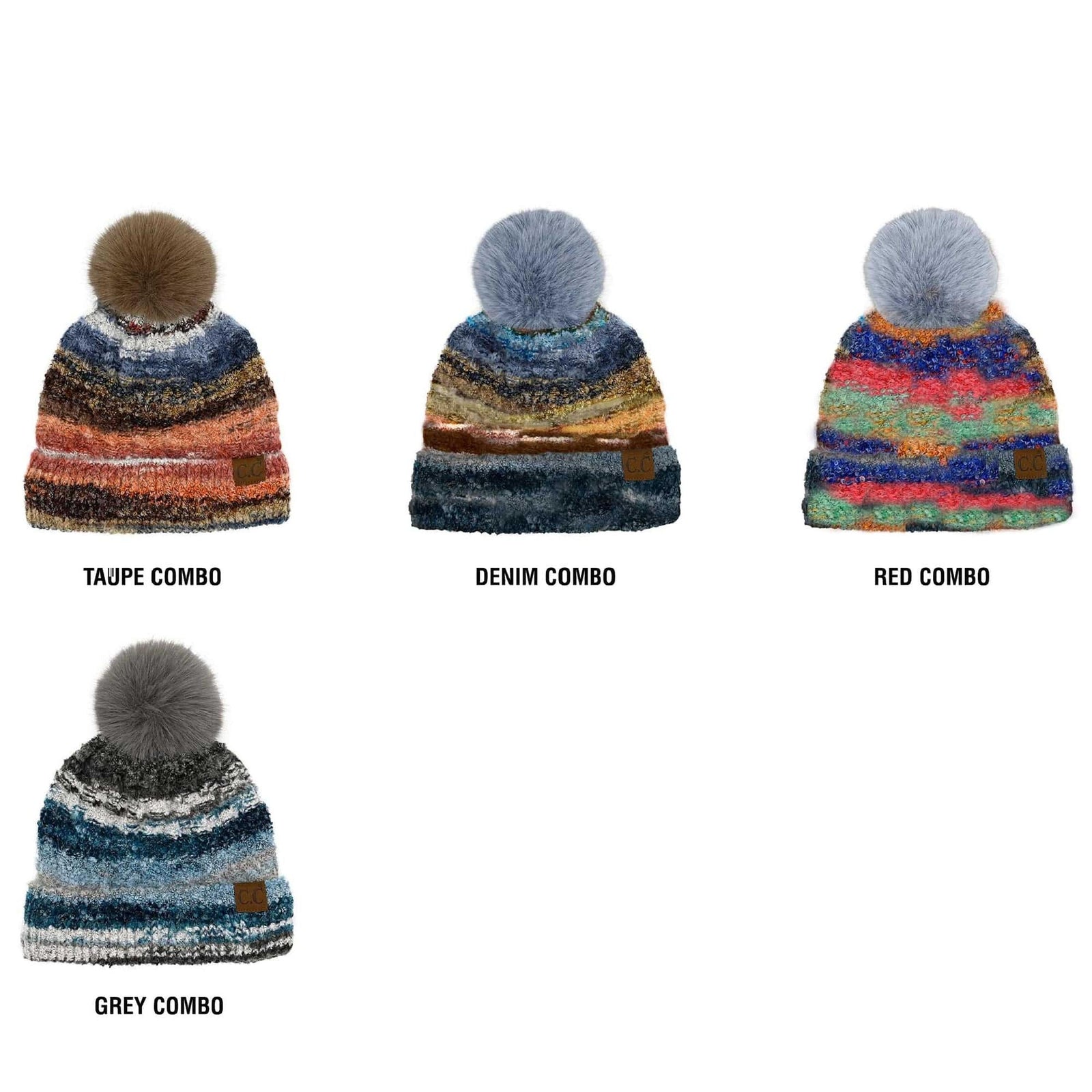 CC Multi Color Space Dye Pom Beanie - Truly Contagious