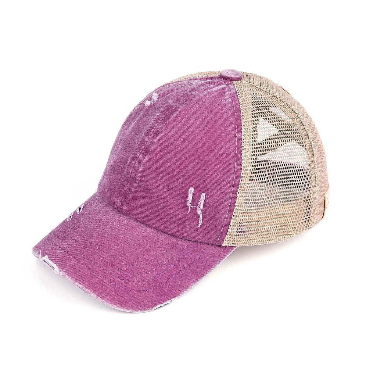 CC Multi - Level Criss Cross Kids and Adult Women's Baseball Ponytail Cap Hat - Truly Contagious