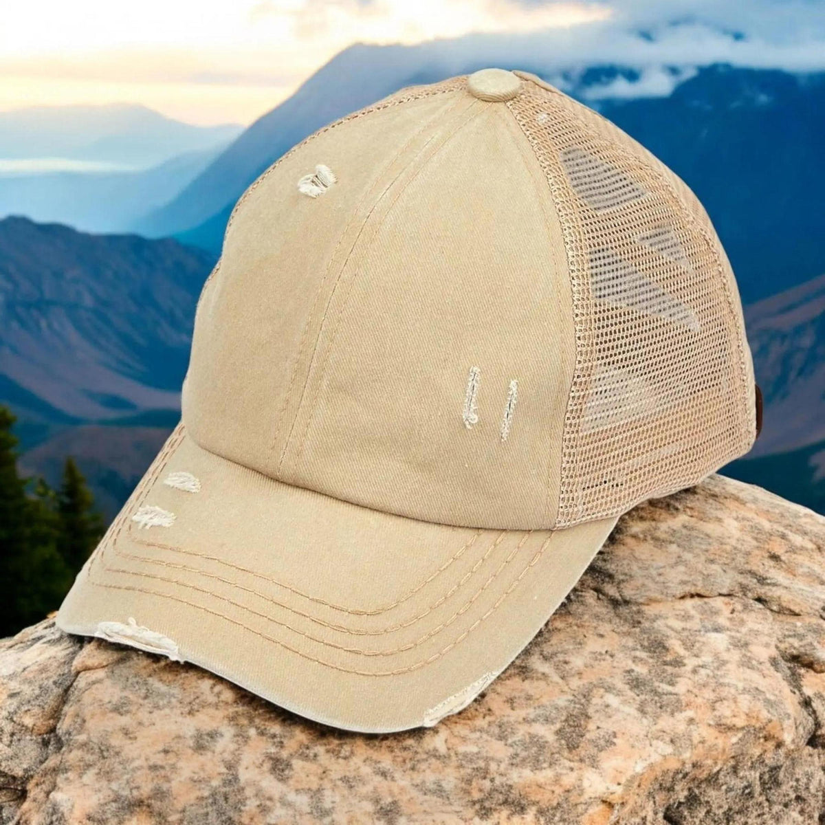 CC Multi - Level Criss Cross Women's Baseball Ponytail Cap Hat - Truly Contagious