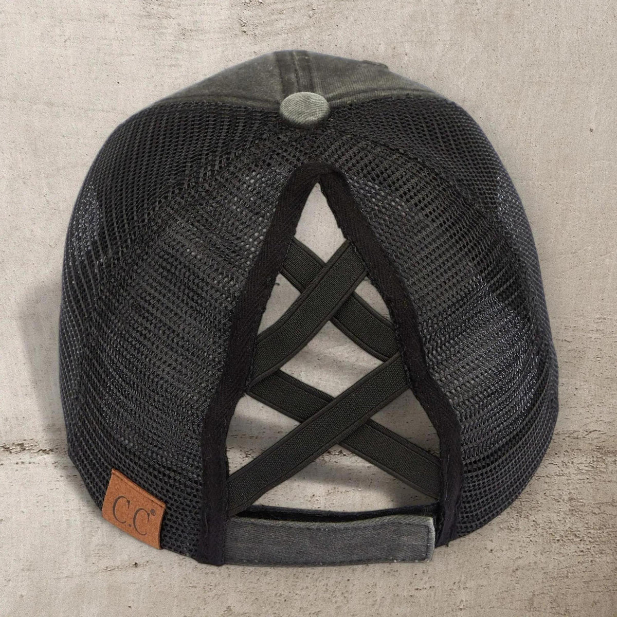 CC Multi - Level Criss Cross Women's Baseball Ponytail Cap Hat - Truly Contagious