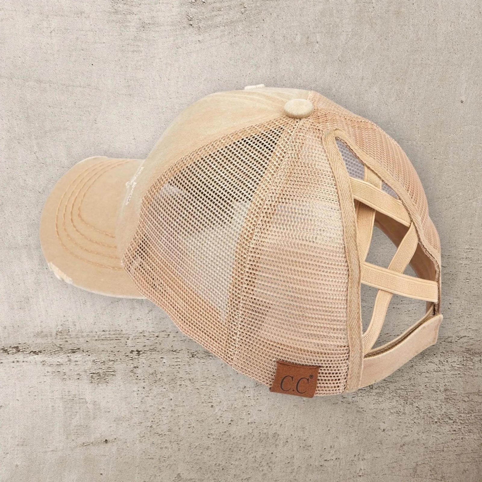 CC Multi - Level Criss Cross Women's Baseball Ponytail Cap Hat - Truly Contagious