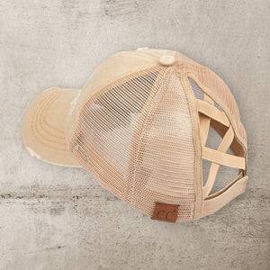 CC Multi - Level Criss Cross Women's Baseball Ponytail Cap Hat - Truly Contagious