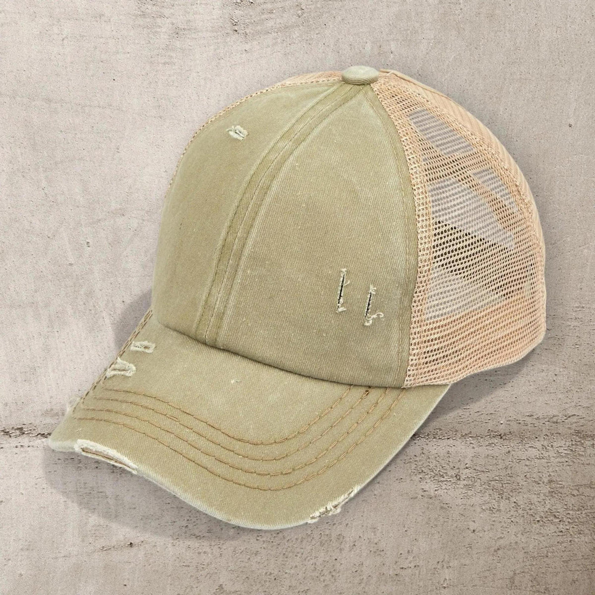 CC Multi - Level Criss Cross Women's Baseball Ponytail Cap Hat - Truly Contagious