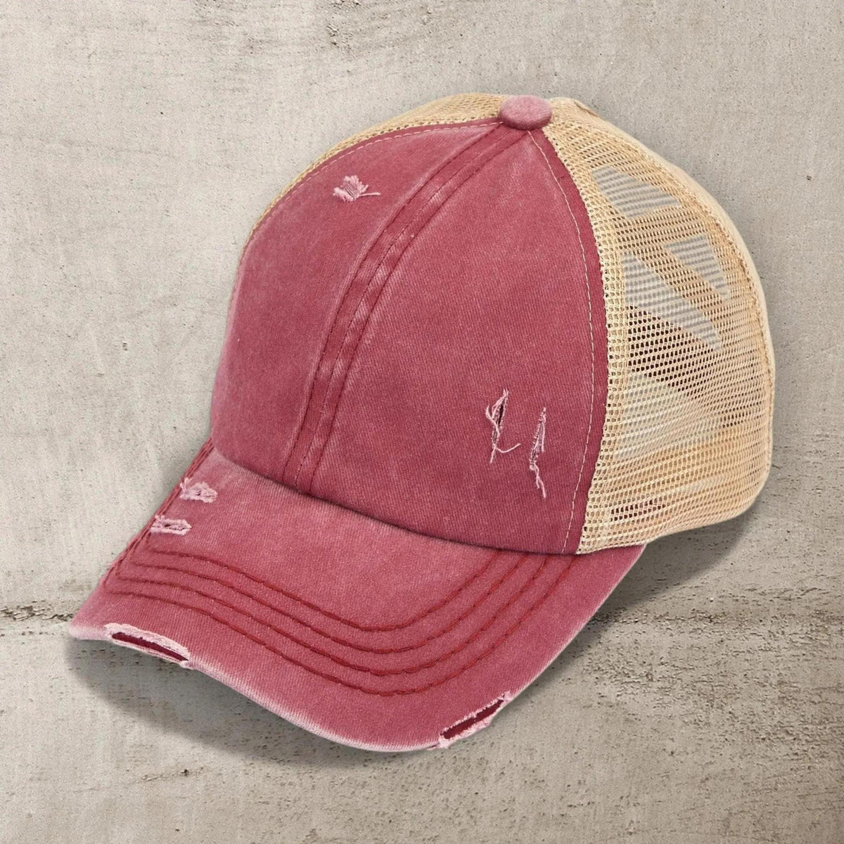 CC Multi - Level Criss Cross Women's Baseball Ponytail Cap Hat - Truly Contagious