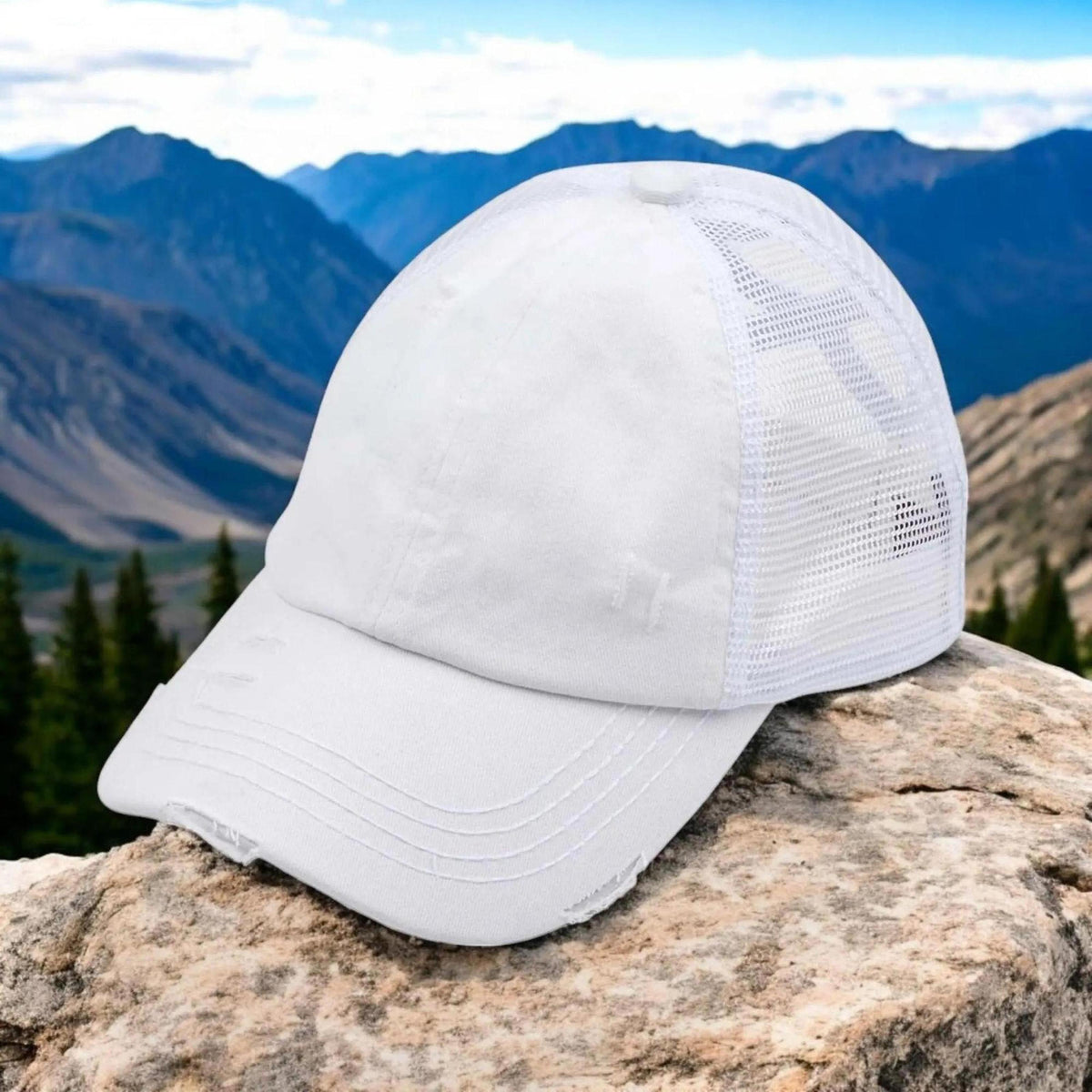 CC Multi - Level Criss Cross Women's Baseball Ponytail Cap Hat - Truly Contagious