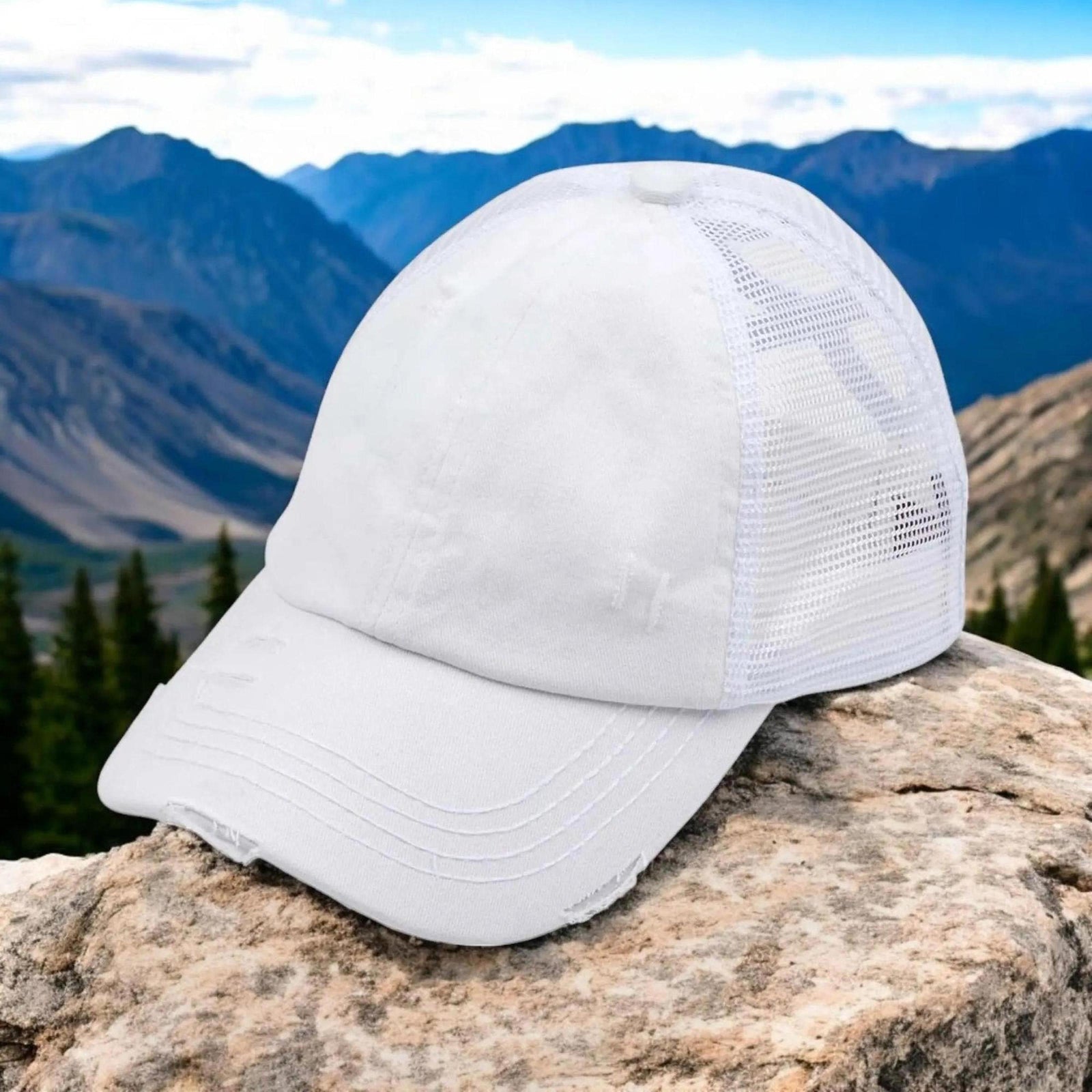 CC Multi - Level Criss Cross Women's Baseball Ponytail Cap Hat - Truly Contagious