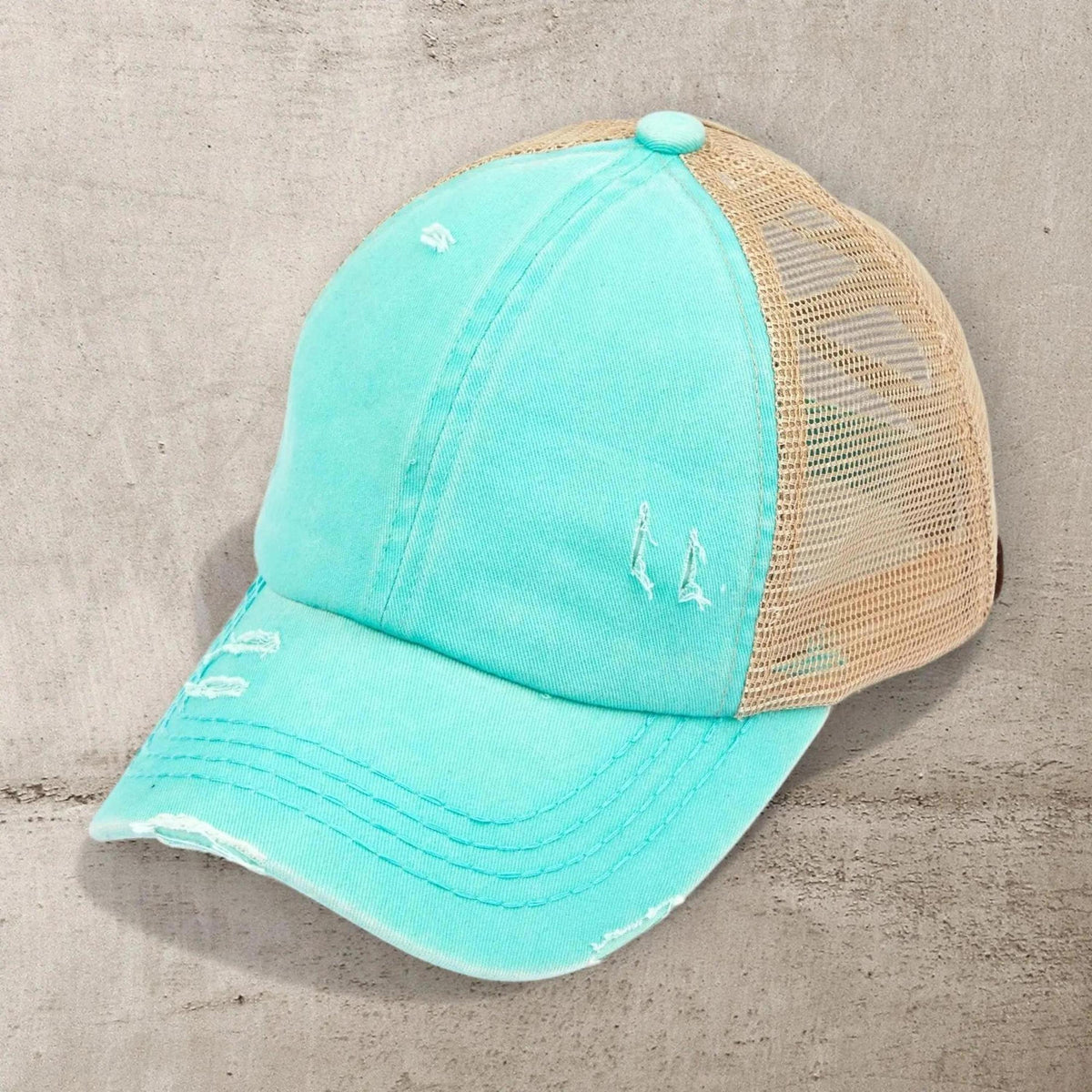 CC Multi - Level Criss Cross Women's Baseball Ponytail Cap Hat - Truly Contagious