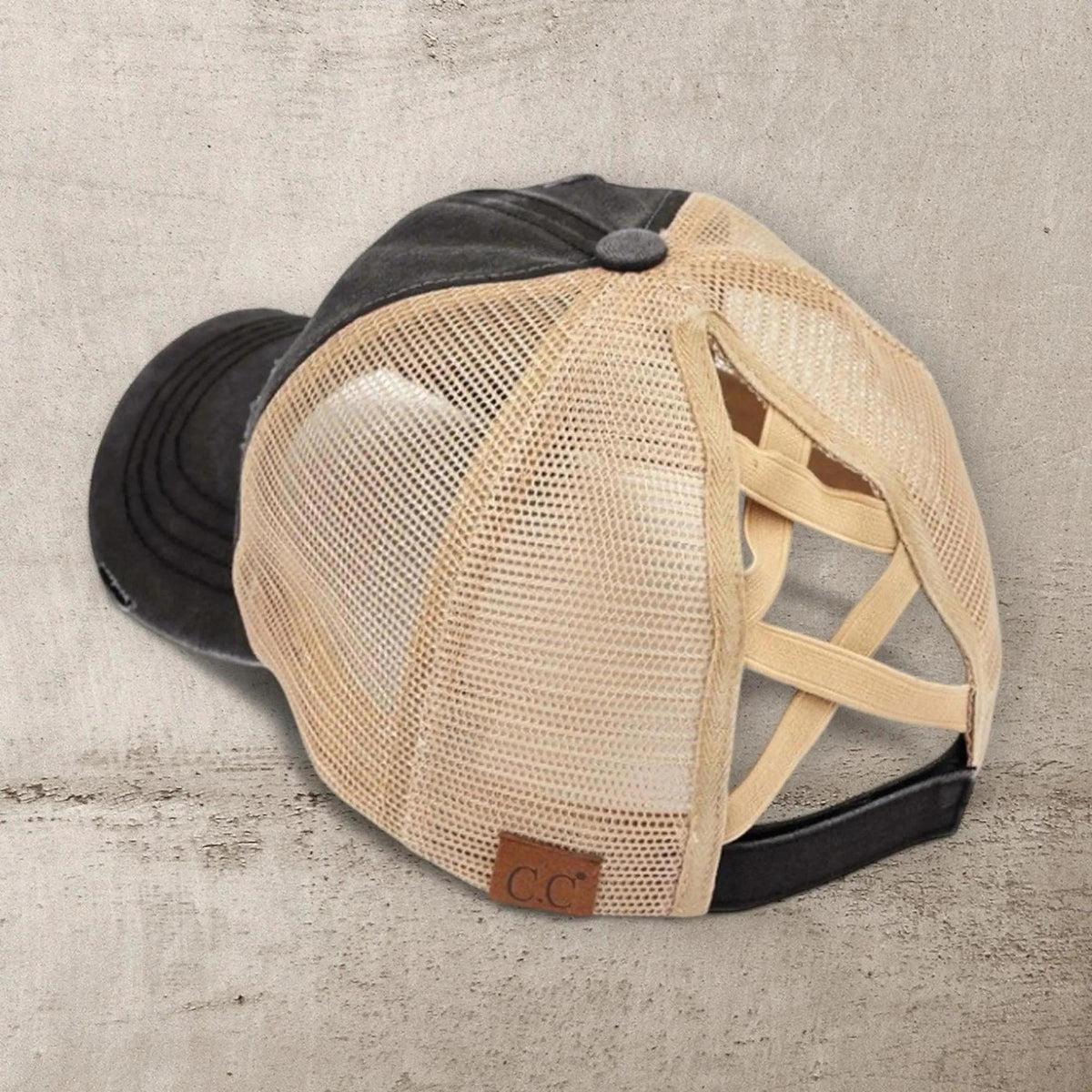 CC Multi - Level Criss Cross Women's Baseball Ponytail Cap Hat - Truly Contagious