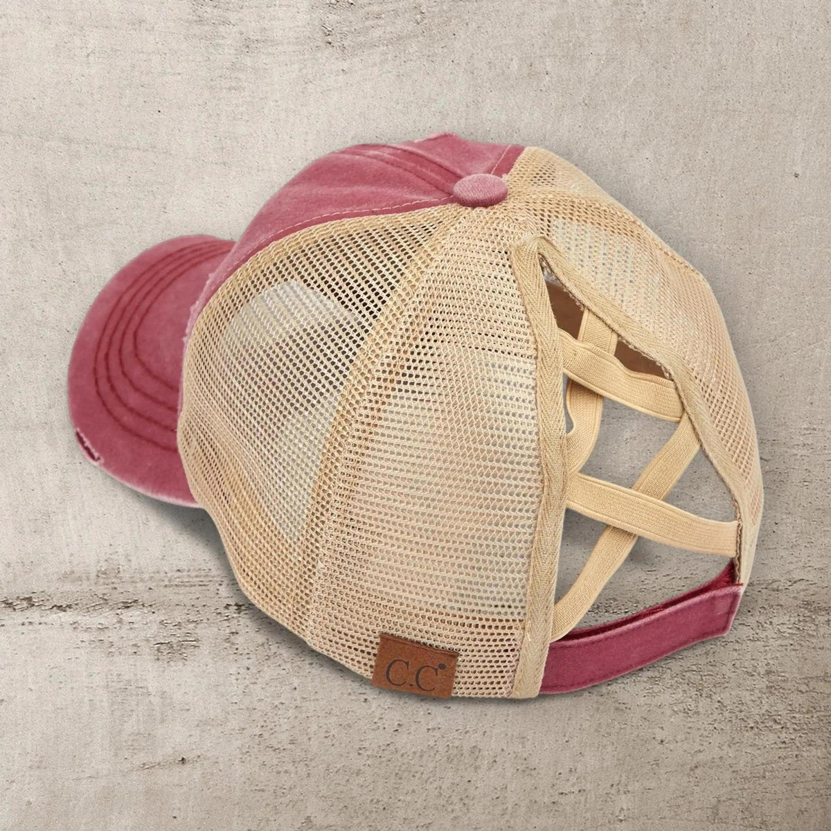 CC Multi - Level Criss Cross Women's Baseball Ponytail Cap Hat - Truly Contagious