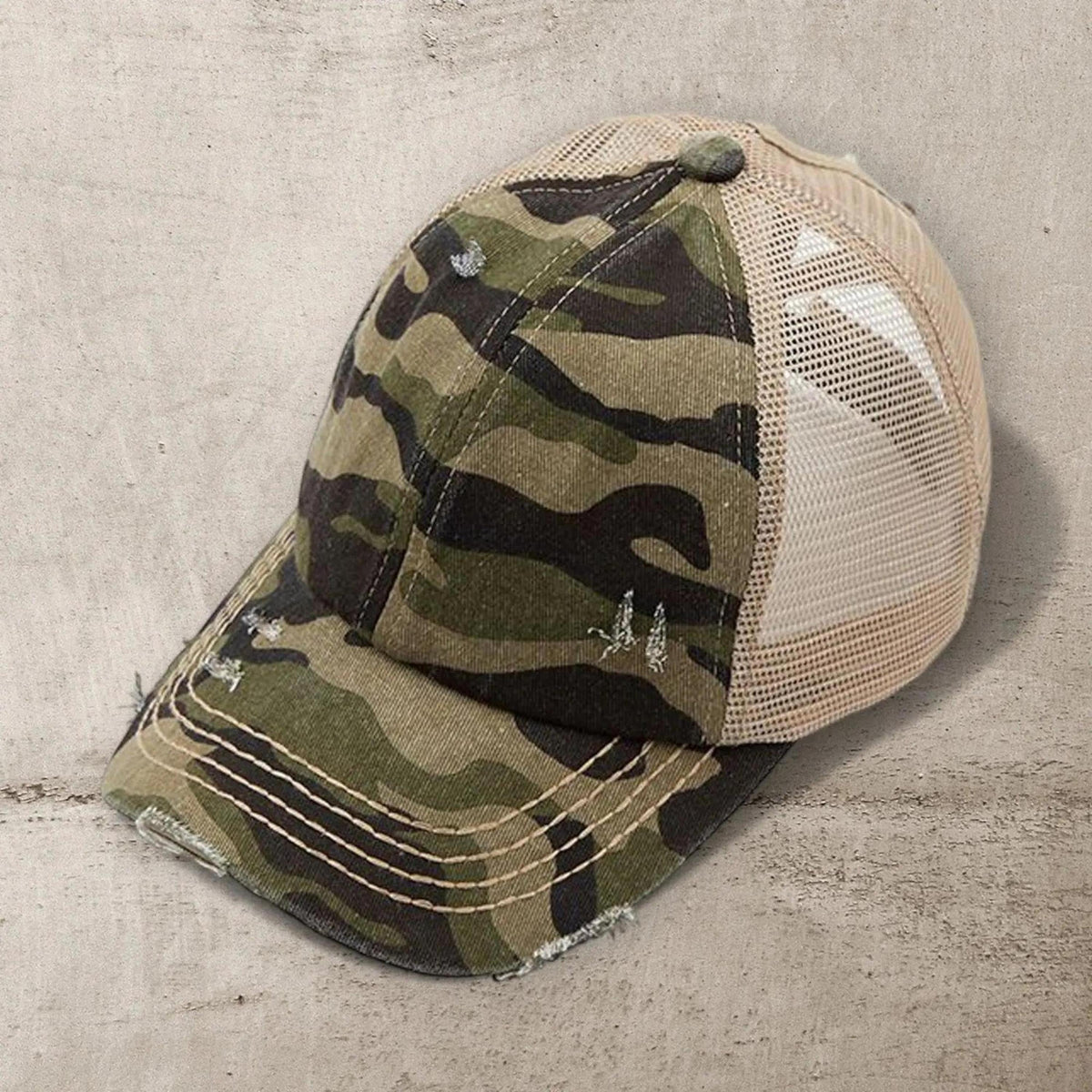 CC Multi - Level Criss Cross Women's Baseball Ponytail Cap Hat - Truly Contagious