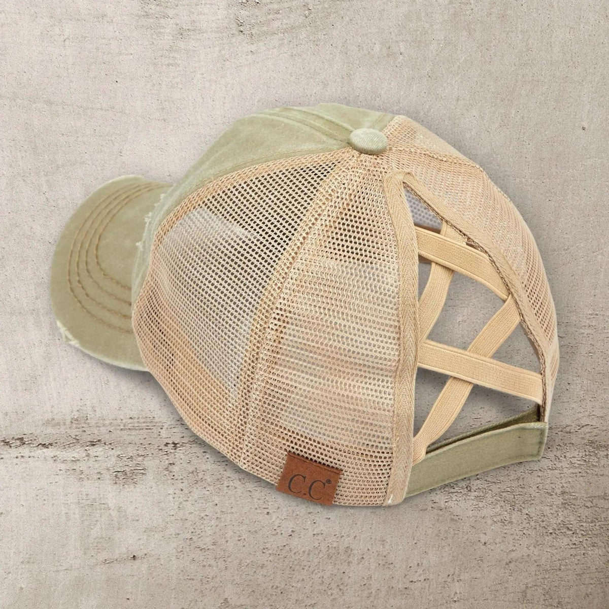 CC Multi - Level Criss Cross Women's Baseball Ponytail Cap Hat - Truly Contagious