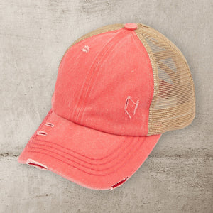 CC Multi - Level Criss Cross Women's Baseball Ponytail Cap Hat - Truly Contagious