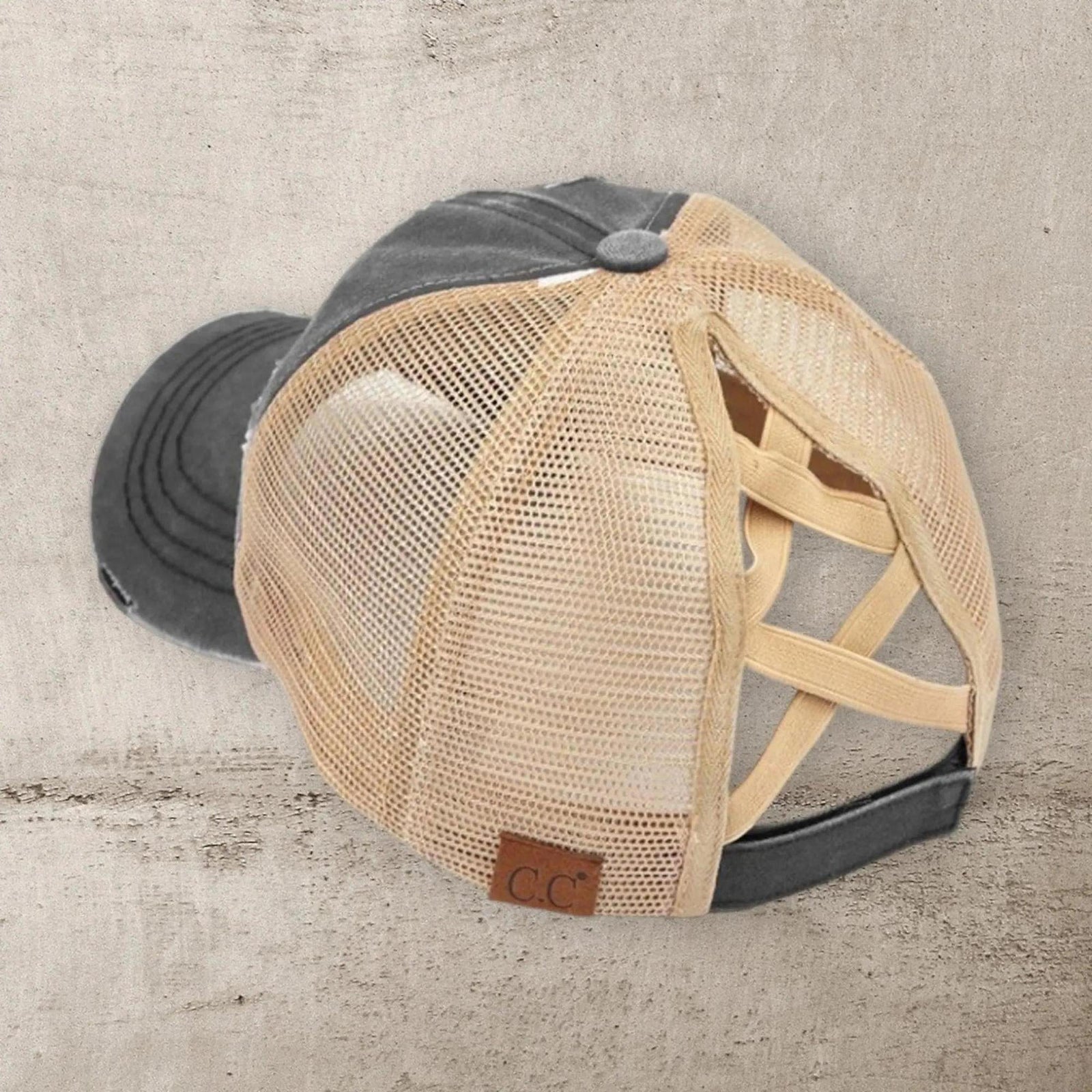 CC Multi - Level Criss Cross Women's Baseball Ponytail Cap Hat - Truly Contagious