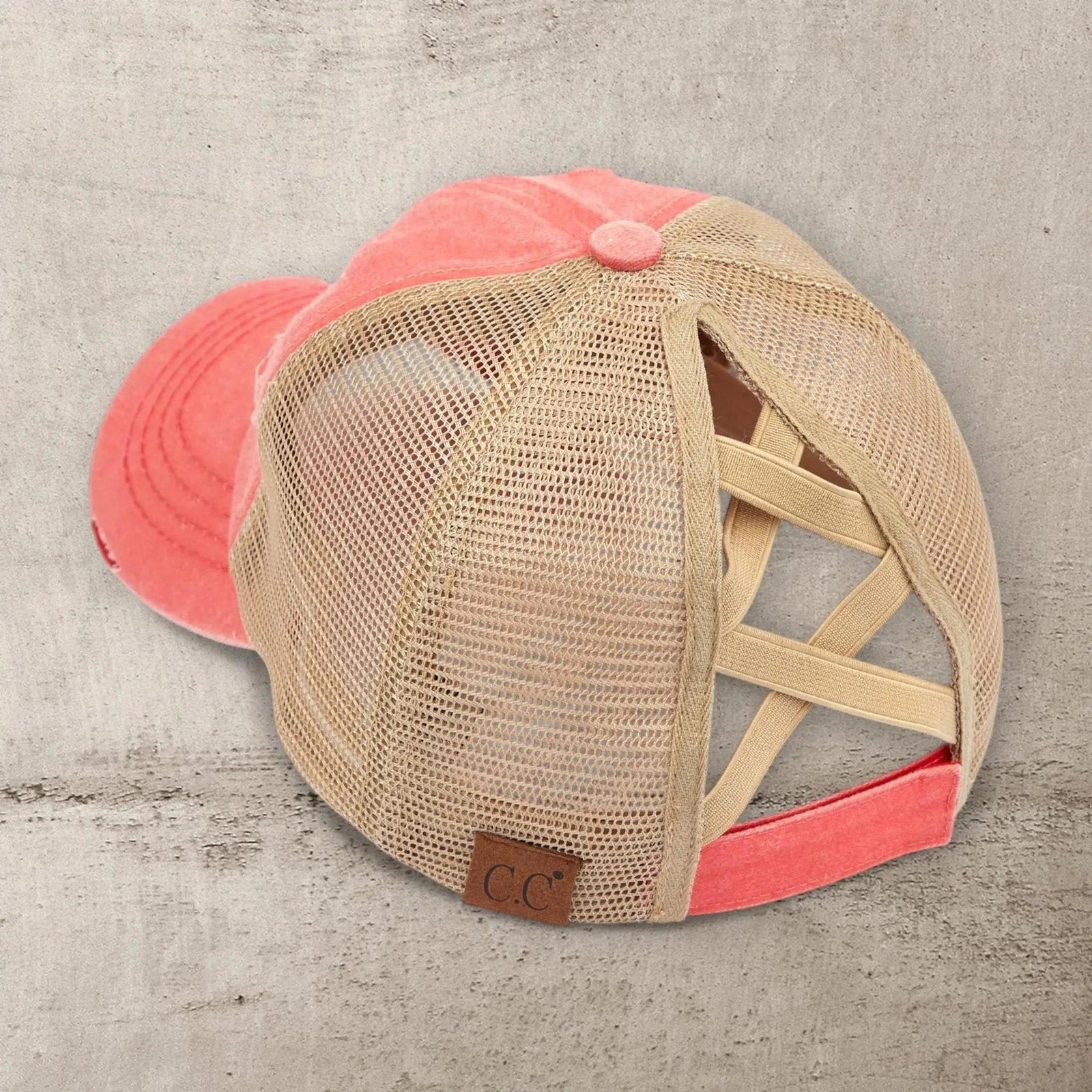 CC Multi - Level Criss Cross Women's Baseball Ponytail Cap Hat - Truly Contagious