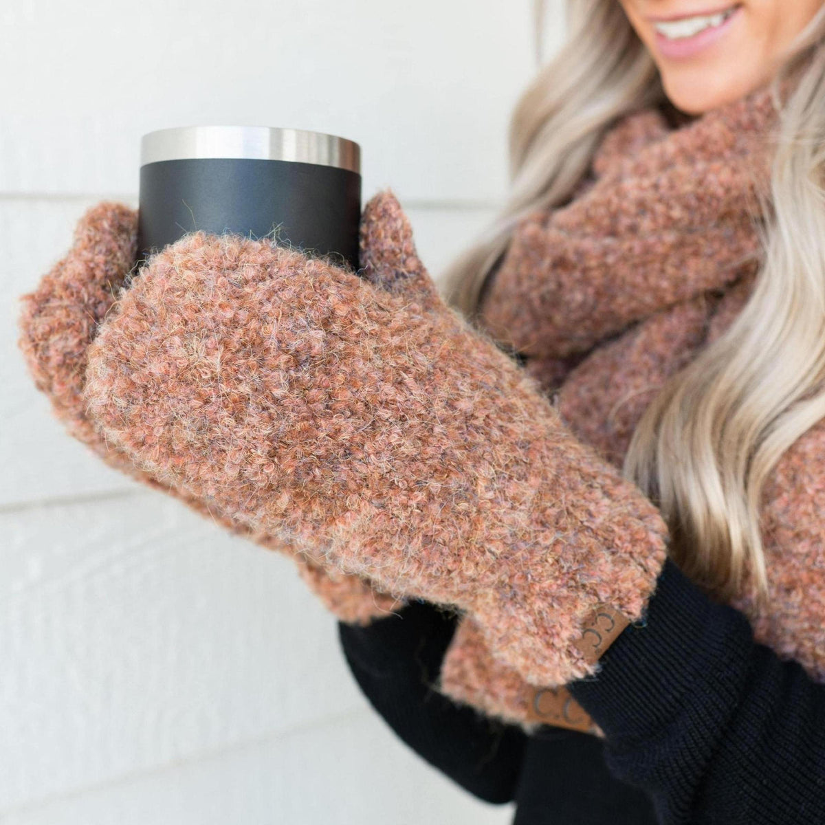 CC Oh So Soft Boucle Mittens - Truly Contagious