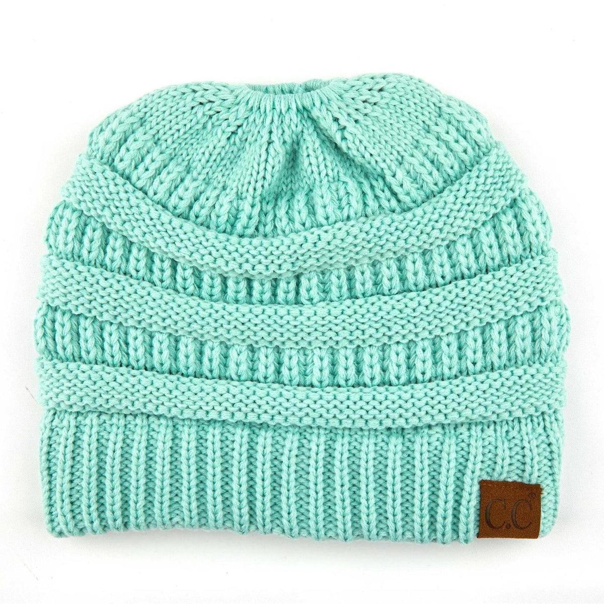 CC Ponytail Messy Bun Youth Kids to Adult Beanies Hats - Truly Contagious