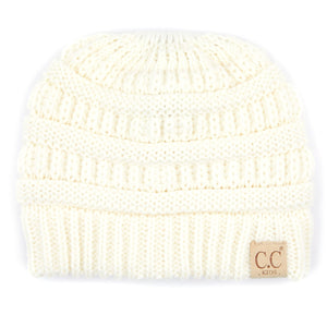CC Ponytail Messy Bun Youth Kids to Adult Beanies Hats - Truly Contagious