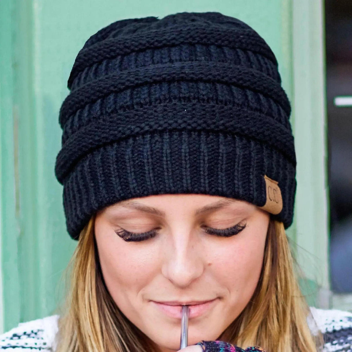 C.C® Popular Cable - Knit Beanie - Unisex Warm Winter Hat, Soft Acrylic, One Size (Men/Women/Teens) - Truly Contagious