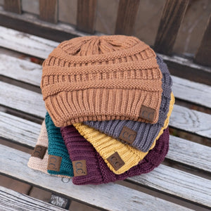 C.C® Popular Cable - Knit Beanie – Unisex Warm Winter Hat, Soft Acrylic, One Size (Men/Women/Teens) - Truly Contagious