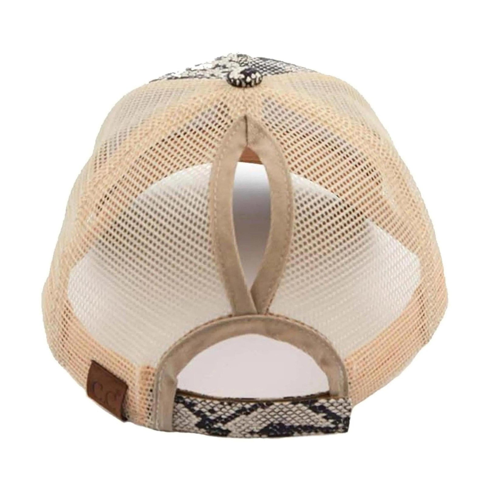 CC Popular Pattern Messy Bun Pony Cap Women, Teens and Kids Trucker Hats - Truly Contagious