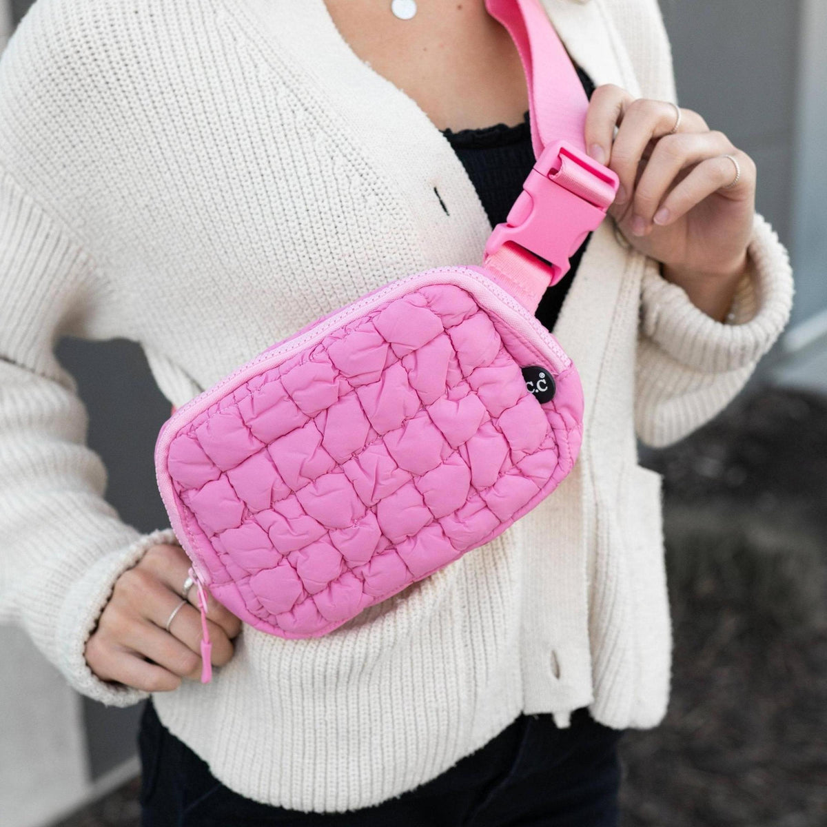 CC Quilted Puffer Belt Bag Fanny Pack - Truly Contagious