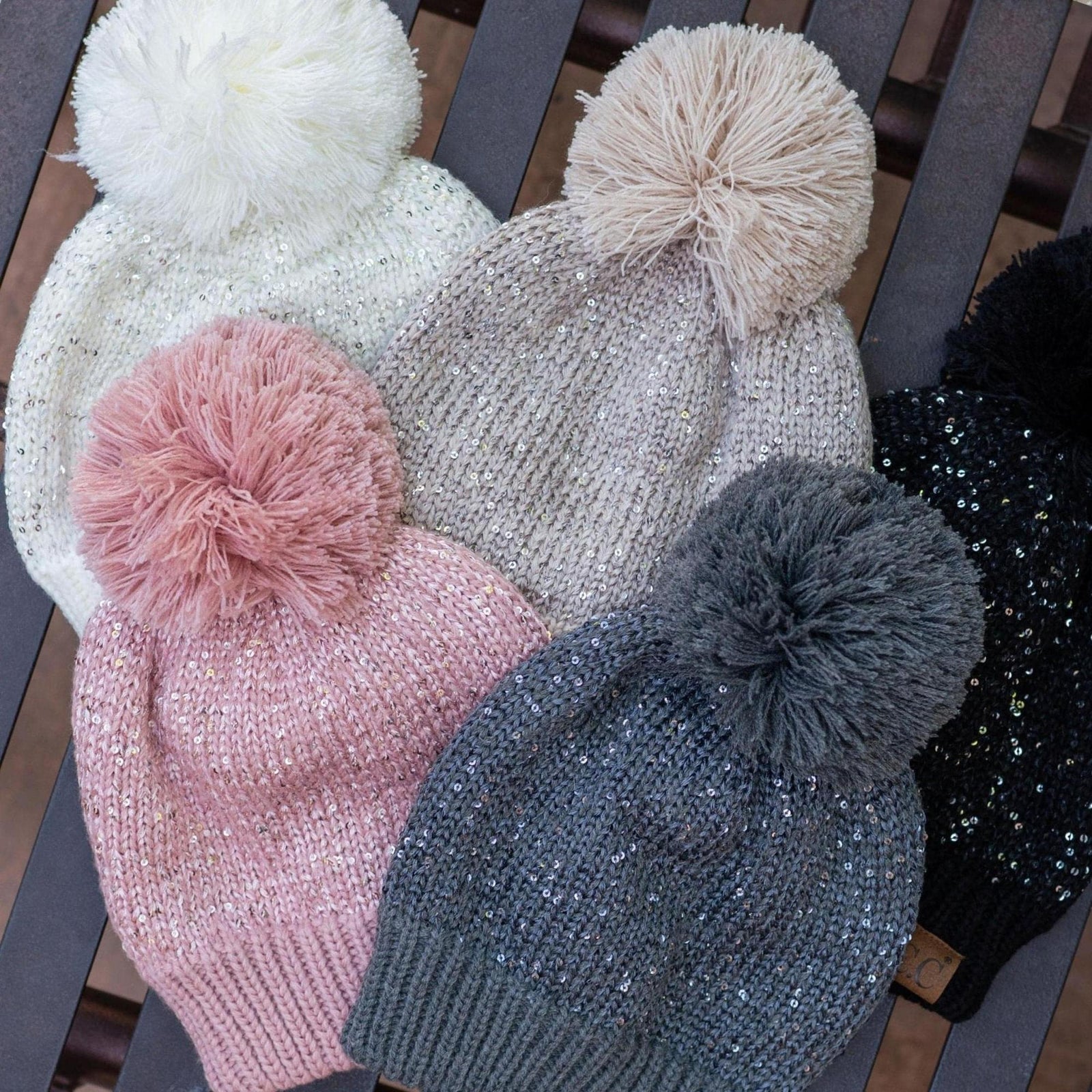 CC Sequin Pom Beanie - Truly Contagious