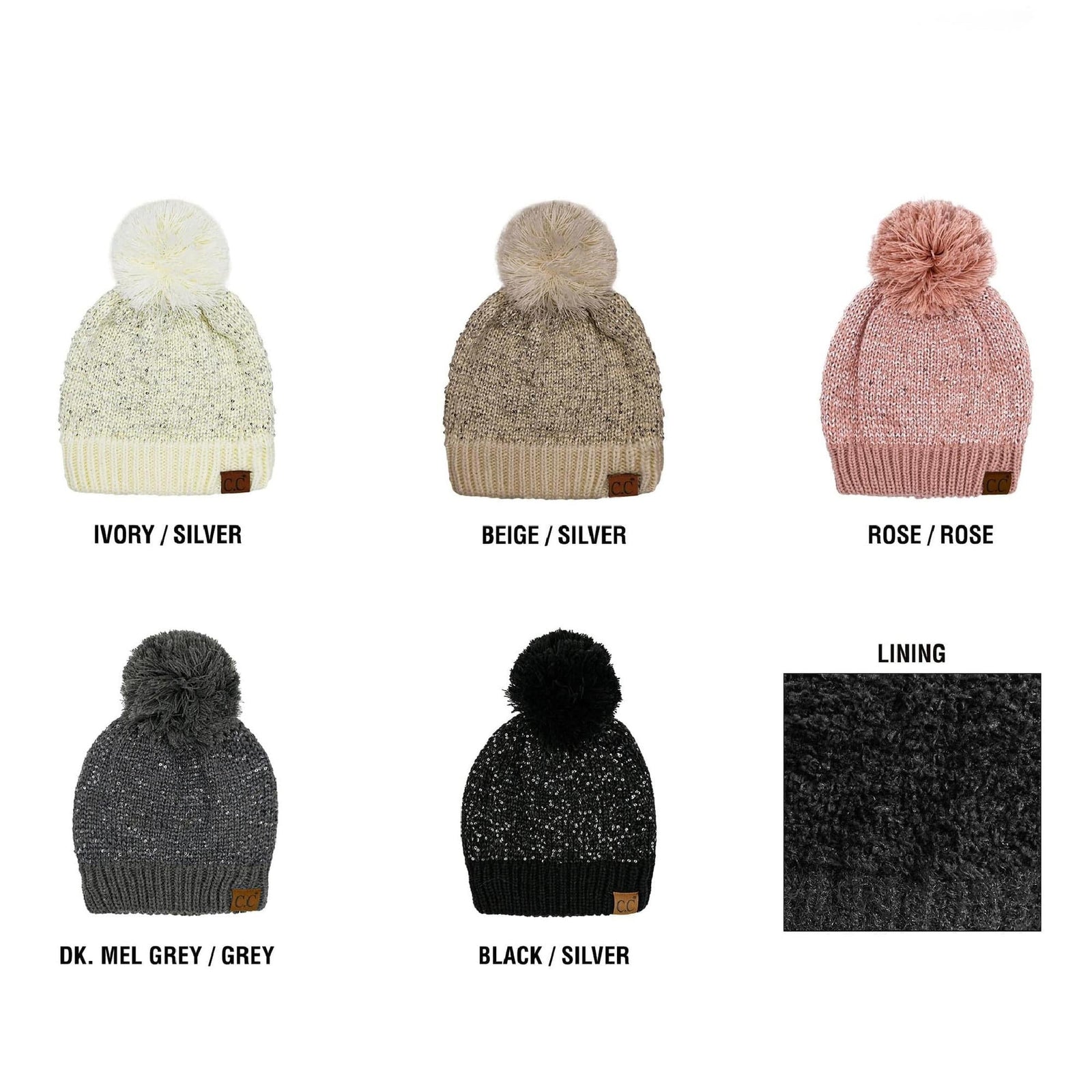 CC Sequin Pom Beanie - Truly Contagious