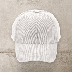 C.C® Stone - Washed Corduroy Ponytail Cap – Crisscross Elastic Back, Adjustable Hook - and - Loop, 100% Cotton - Truly Contagious