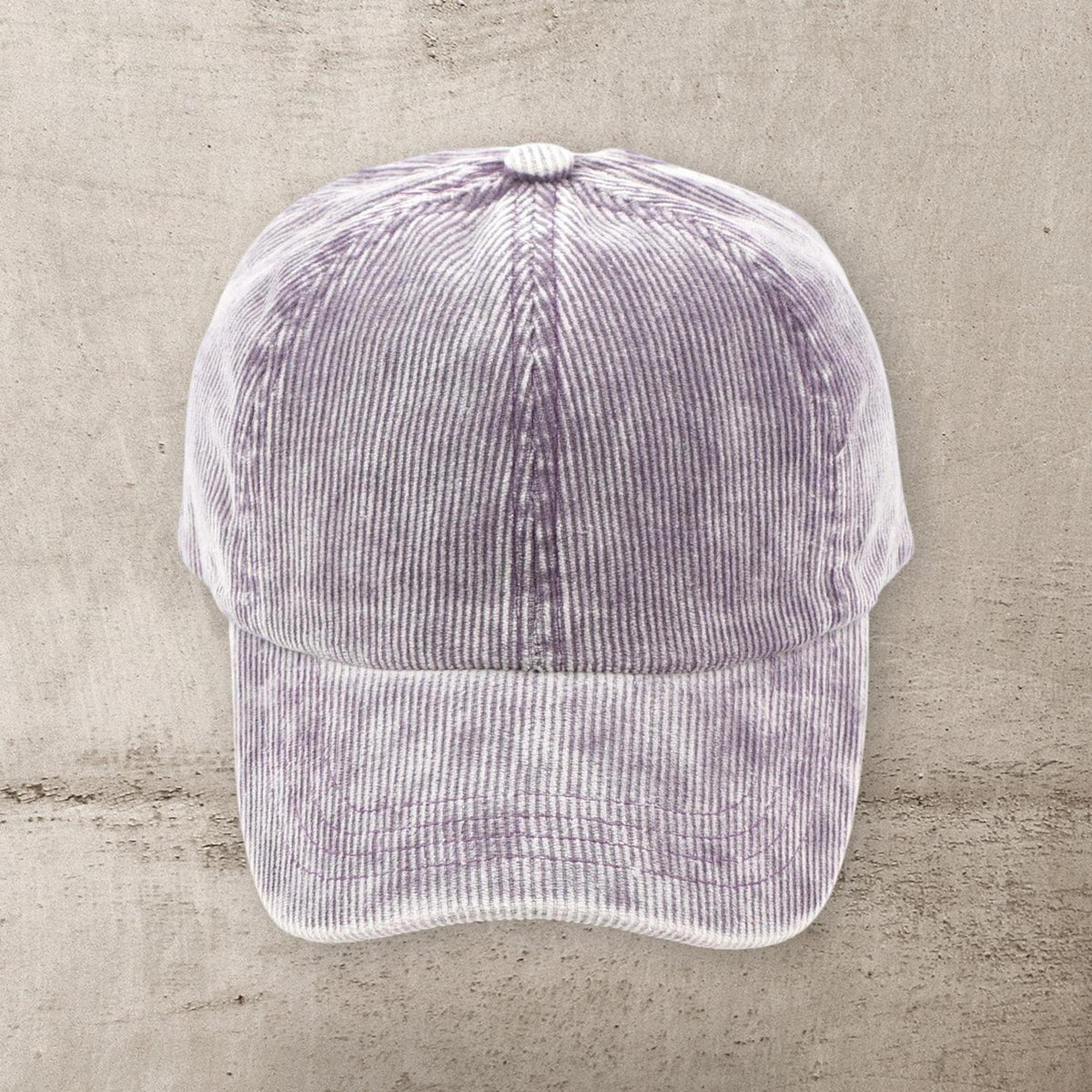 C.C® Stone - Washed Corduroy Ponytail Cap - Crisscross Elastic Back, Adjustable Hook - and - Loop, 100% Cotton - Truly Contagious