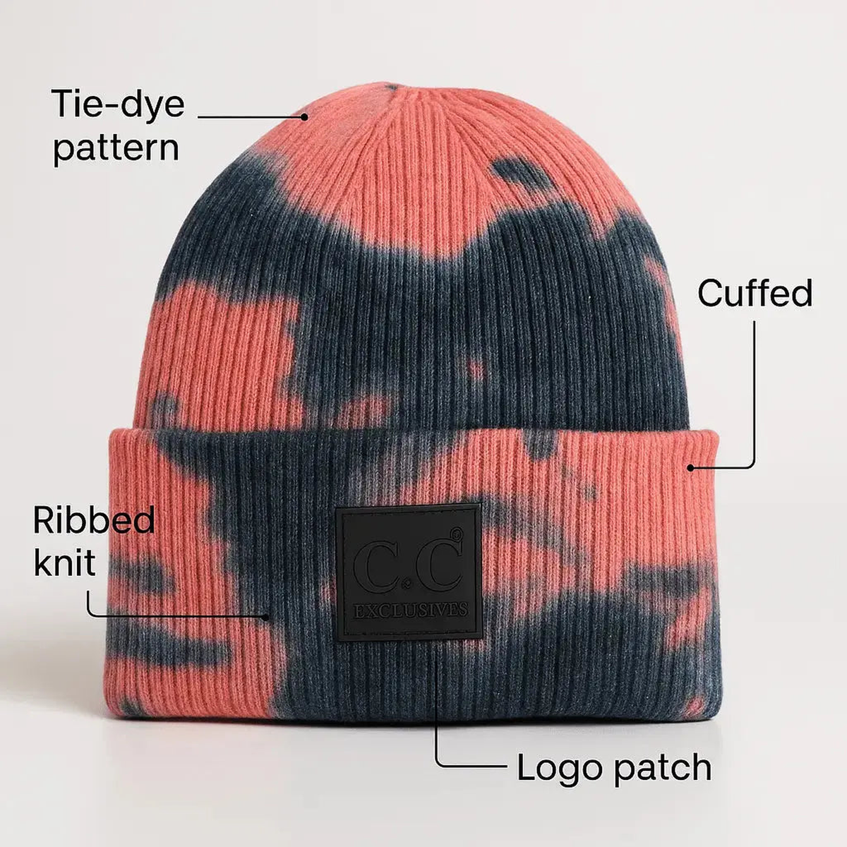 CC Tie Dye Adult Teen Winter Beanies Hats - Truly Contagious