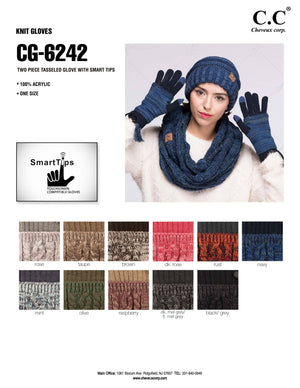 CC Touchscreen Glove w/ Cuff & Pom - Truly Contagious