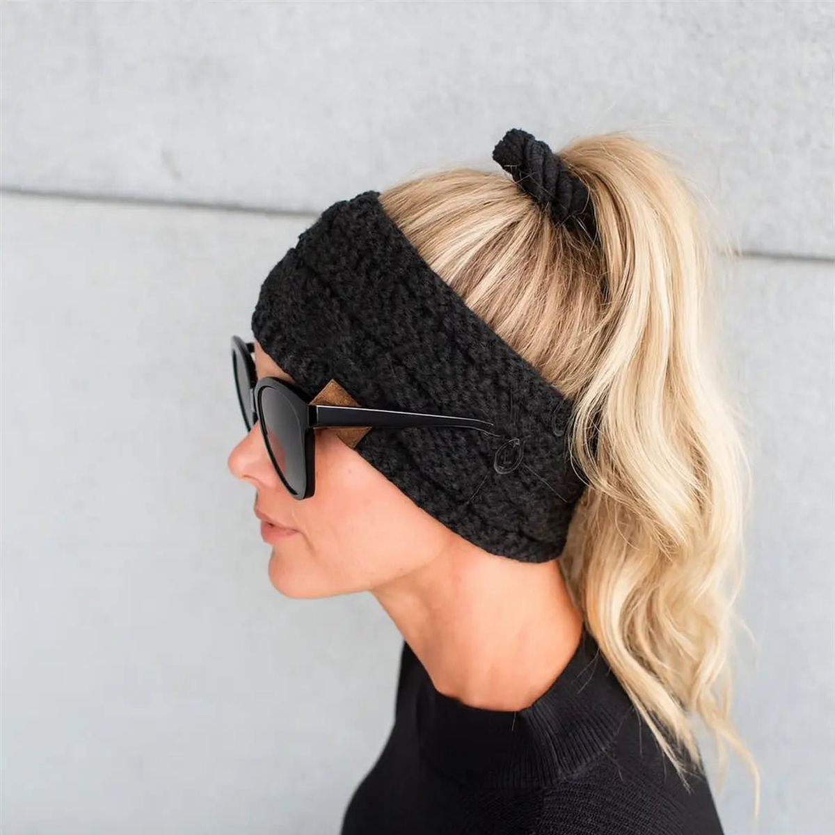 CC® Ultra Soft Knit Head Wrap with Side Buttons - Versatile Ear Warmer for Glasses or Style - Truly Contagious