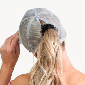 CC Watercolor Messy Bun Pony Cap Women, Teens and Kids Trucker Hats - Truly Contagious